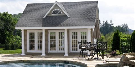 pool house metal|amish built pool house sheds.